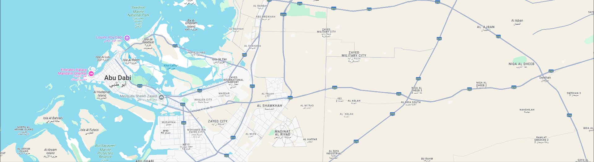 Map of Abu Dhabi